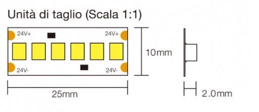 STRIP LED 26W/MT 24V 2900LM/MT - immagine 2