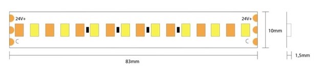 STRIP LED CCT 28W/MT 4000LM/MT - immagine 2