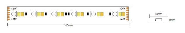 STRIP LED RGB-CCT 28,8W/MT 1600LM/MT - immagine 2