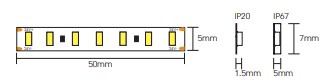 STRIP LED 9,6W/MT 24V 1250LM/MT CRI90 - immagine 2