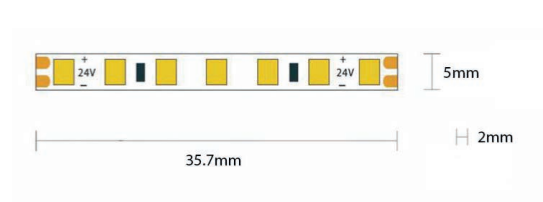 STRIP LED AMBRA 15W/MT 1200LM/MT - immagine 2