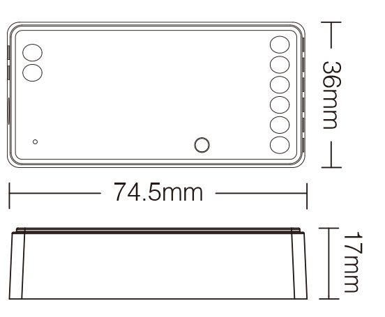 RICEVITORE DIMMER NANO 2in1 MONOCOLORE+CCT CON MEMORIA E PULSANTE MI-LIGHT - immagine 2