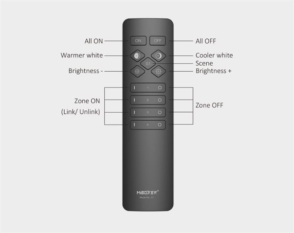 TELECOMANDO MAGNETICO NERO RF MONOCOLORE E CCT VARIABILE MI-LIGHT - immagine 2