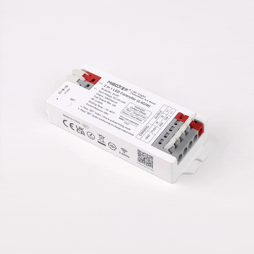 RICEVITORE DIMMER NANO 2in1 INNESTO RAPIDO 1CH/2CH MONO+CCT VARIABILE PUSH/RF - MI-LIGHT - immagine 2