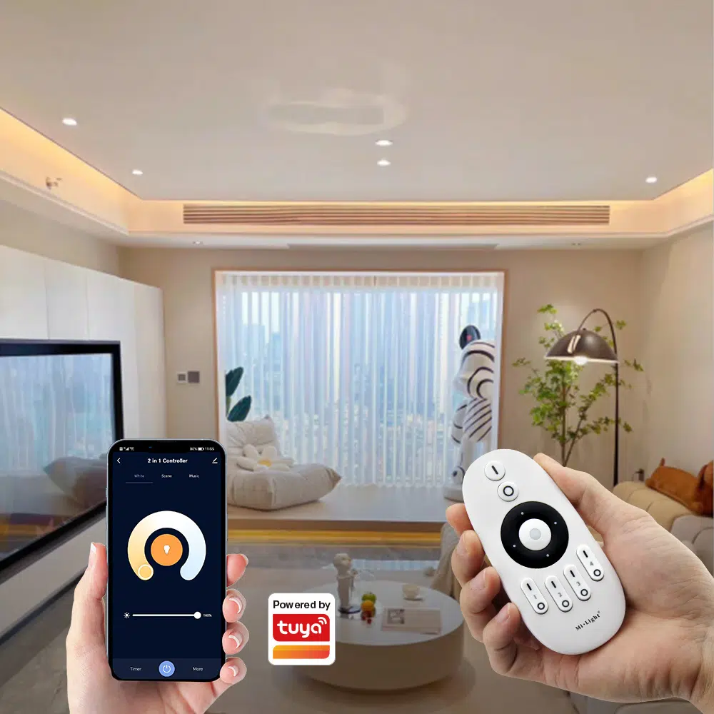 RICEVITORE DIMMER NANO 2in1 INNESTO RAPIDO MONOCOLORE + CCT + WIFI + RF + COMPATIBILE CON APP - immagine 5