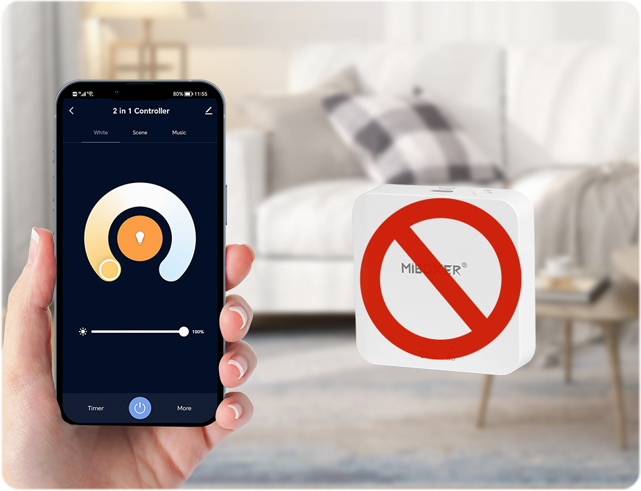 RICEVITORE DIMMER 2in1 1CH/2CH MONOCOLORE + CCT + MEMORIA + WIFI + RF + PULSANTE + COMPATIBILE CON APP - immagine 3