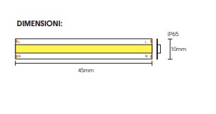 STRIP LED COB 15W/MT 1500LM/MT 220V - immagine 2