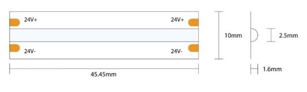 STRIP LED COB BLU 15W/MT 1600LM/MT - immagine 2