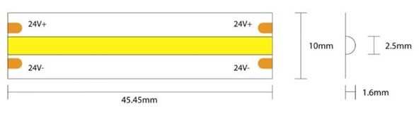STRIP LED COB 15W/MT 1600LM/MT - immagine 2