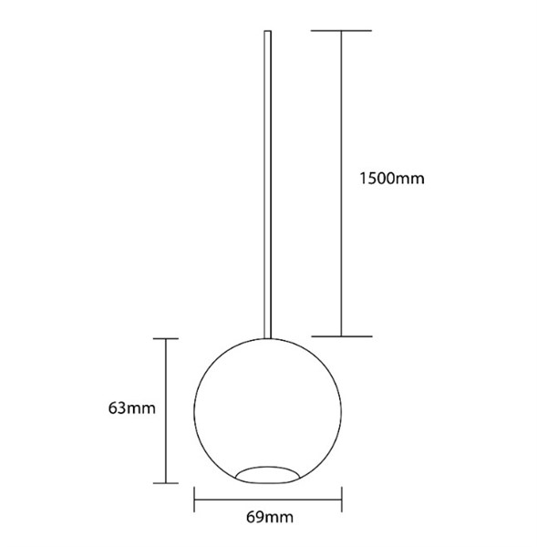 LAMPADARIO A SFERA 48V 7W A SOSPENSIONE SERIE P - immagine 3