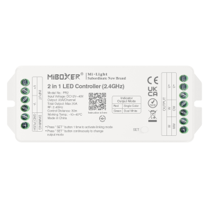 RICEVITORE DIMMER 1H/2CH MONOCOLORE + CCT VARIABILE + MEMORIA + PUSH MI-LICHT 12-48V 20A