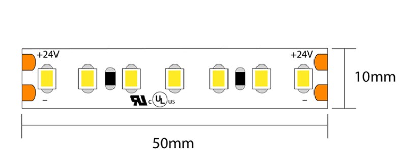 STRIP LED 14,4W/MT 1000LM/MT 2500K PANE E FORMAGGI - immagine 2