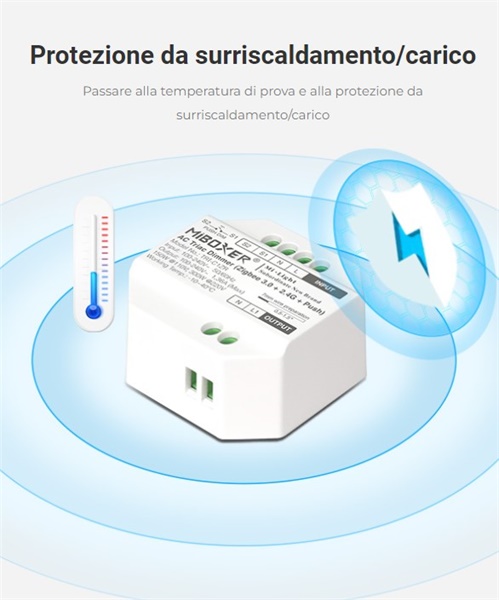 INTERRUTTORE DIMMER SWITCH SMART TRIAC A TAGLIO DI FASE 100-240V PUSH + APP + RF MI-LIGHT - immagine 5