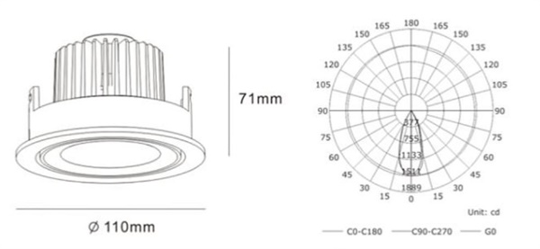 FARETTO 11W ORIENTABILE - immagine 2