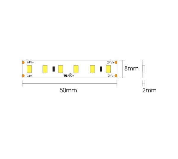STRIP LED 9,6W/MT 24V 960LM/MT - immagine 2